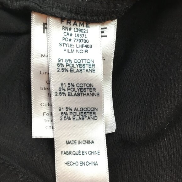 Frame Le High Flare Womens 31 Jeans Black Cotton Blend - Picture 14 of 16